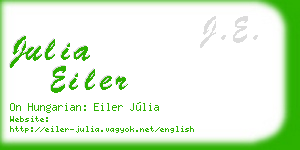 julia eiler business card